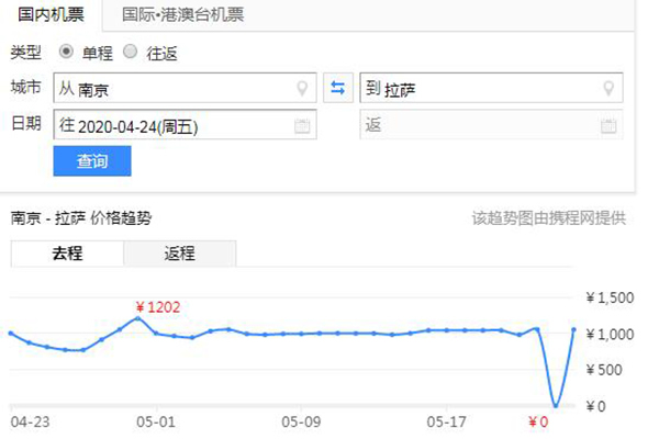 南京到拉萨往返交通